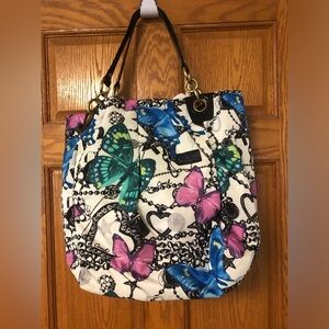 New with Tags Coach Shoulder Bag, Lovely Butterfly Print